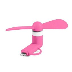 Universal iPhone / Andrioid Portable Cell Phone Mini Electric Cooling Fan (Hot Pink)
